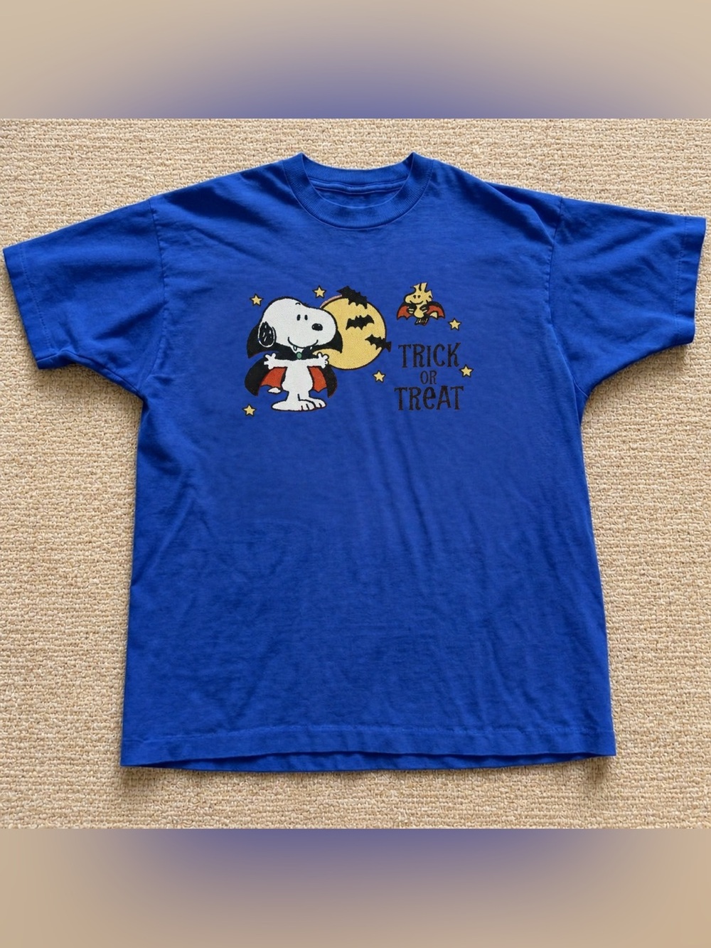 Royal Blue Gildan Snoopy 'Trick or Treat' Halloween T-Shirt